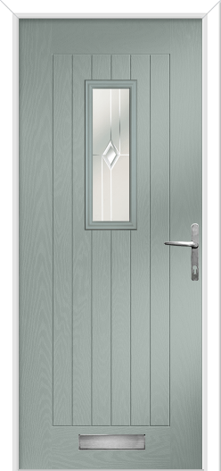 Sunningdale Farmhouse composite door in Agate Grey
