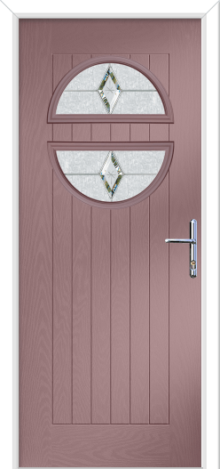 Chantilly Farmhouse composite door in Dusky Pink